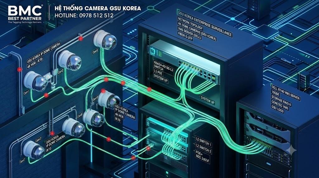 GIẢI PHÁP HỆ THỐNG CAMERA GIÁM SÁT CHUYÊN NGHIỆP: KẾT HỢP GSU KOREA & HẠ TẦNG MẠNG THÔNG MINH GT-WAVE