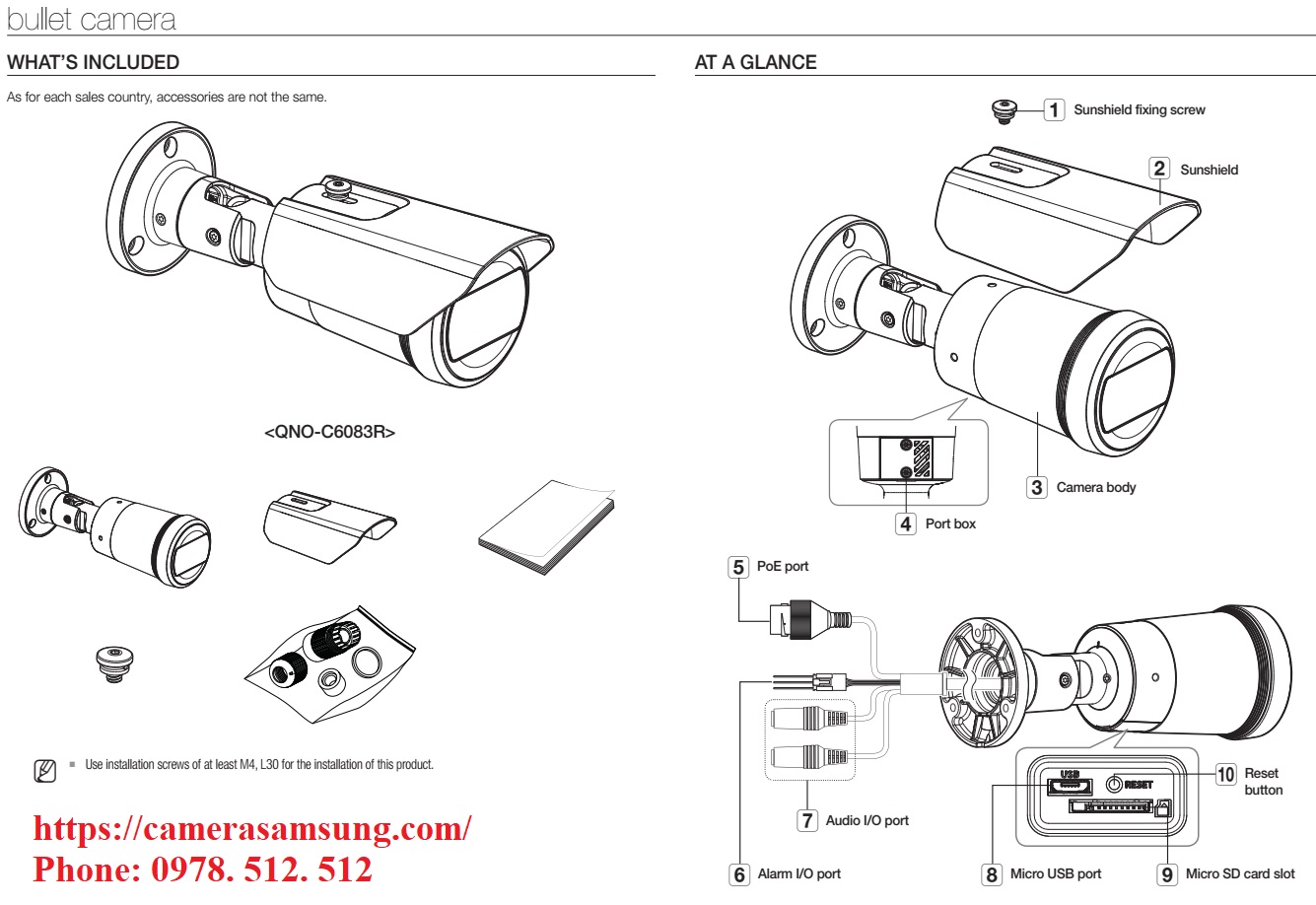 Camera hanwha Vision QNO-C6083R